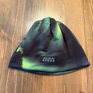 SKIDA Lined Alpine Winter Beanie Hat For Kids Black Green